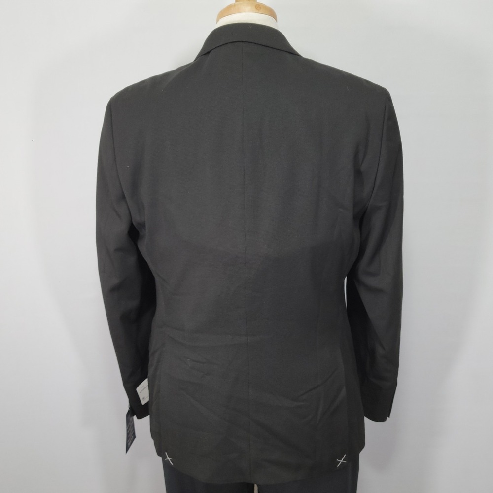 Kenneth Cole Reaction Men's Sport Coat Blazer‎ Two Button Black Stretch 40L NEW - Picture 9 of 13